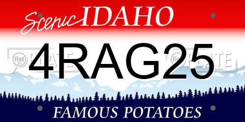 4RAG25 Idaho License Plate