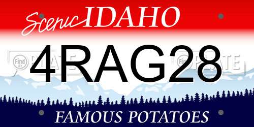 4RAG28 Idaho License Plate