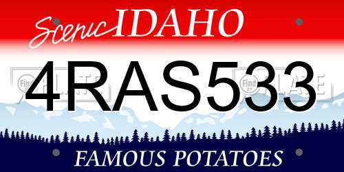 4RAS533 Idaho License Plate