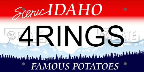 4RINGS Idaho License Plate