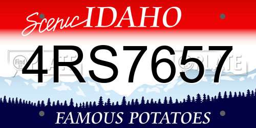 4RS7657 Idaho License Plate