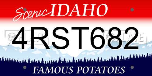 4RST682 Idaho License Plate