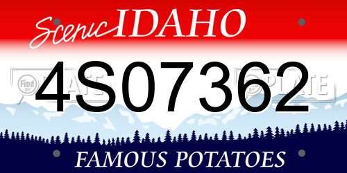 4S07362 Idaho License Plate