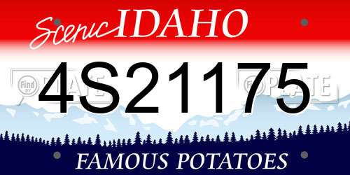 4S21175 Idaho License Plate
