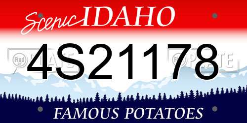 4S21178 Idaho License Plate