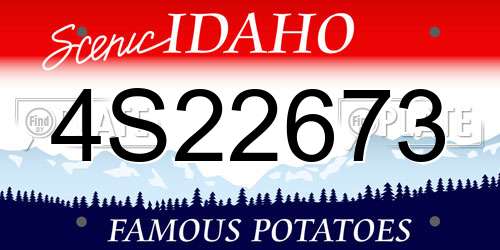 4S22673 Idaho License Plate