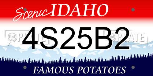 4S25B2 Idaho License Plate