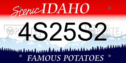 4S25S2 Idaho License Plate