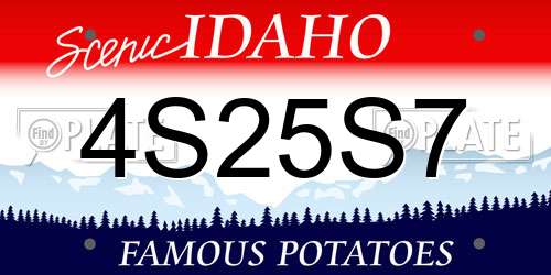 4S25S7 Idaho License Plate