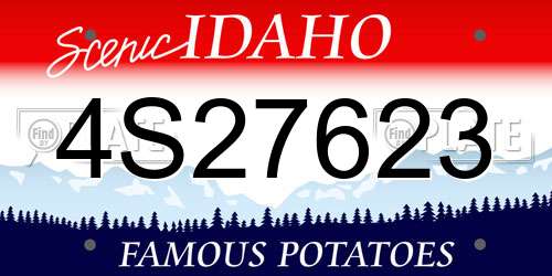 4S27623 Idaho License Plate