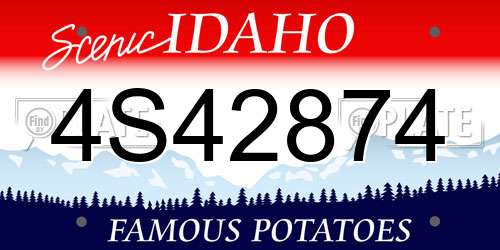 4S42874 Idaho License Plate