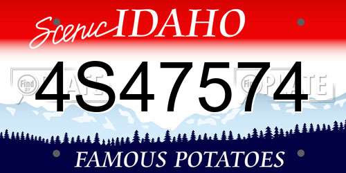 4S47574 Idaho License Plate
