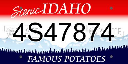 4S47874 Idaho License Plate