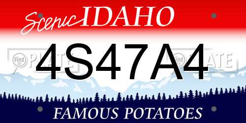 4S47A4 Idaho License Plate