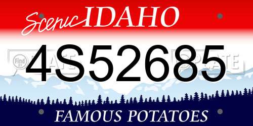 4S52685 Idaho License Plate