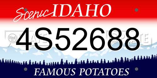 4S52688 Idaho License Plate