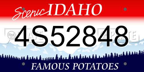 4S52848 Idaho License Plate