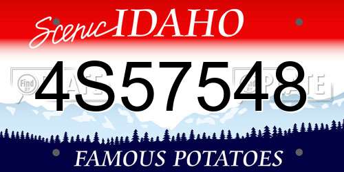 4S57548 Idaho License Plate