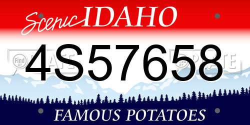 4S57658 Idaho License Plate