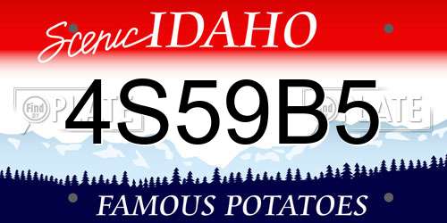 4S59B5 Idaho License Plate