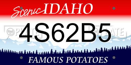 4S62B5 Idaho License Plate