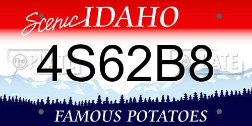 4S62B8 Idaho License Plate