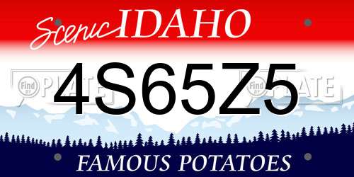 4S65Z5 Idaho License Plate