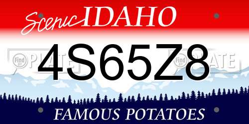 4S65Z8 Idaho License Plate