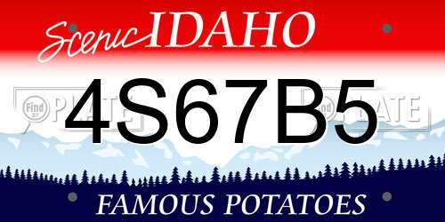 4S67B5 Idaho License Plate