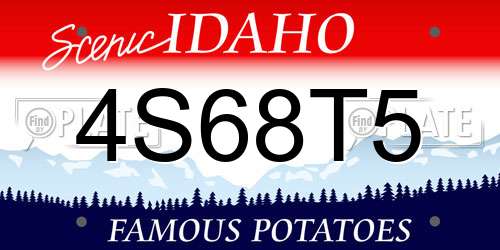 4S68T5 Idaho License Plate