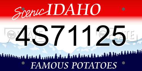 4S71125 Idaho License Plate