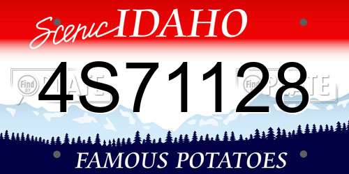 4S71128 Idaho License Plate