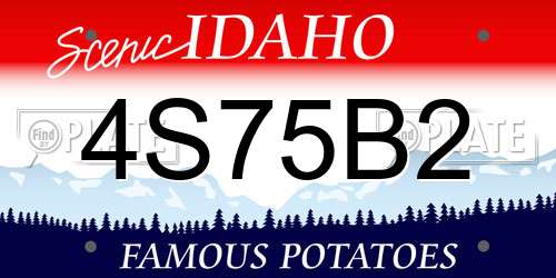 4S75B2 Idaho License Plate