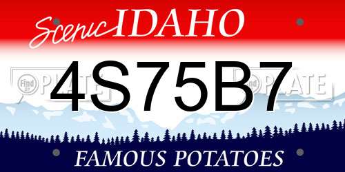 4S75B7 Idaho License Plate