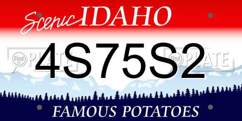 4S75S2 Idaho License Plate