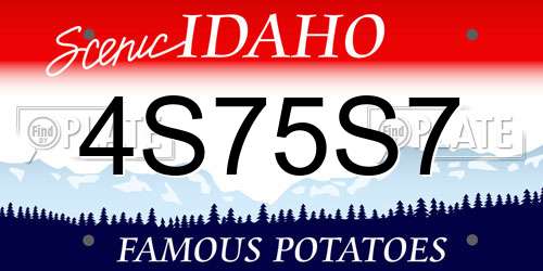 4S75S7 Idaho License Plate
