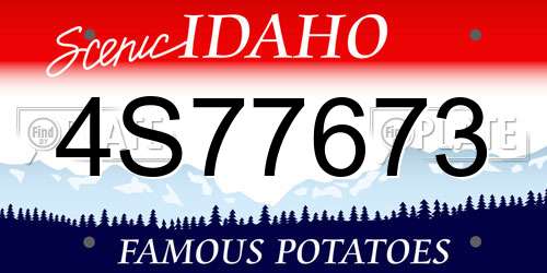 4S77673 Idaho License Plate