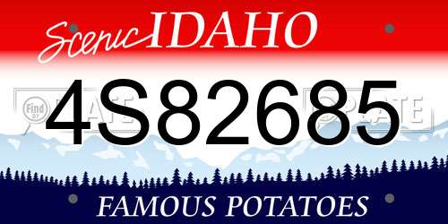 4S82685 Idaho License Plate