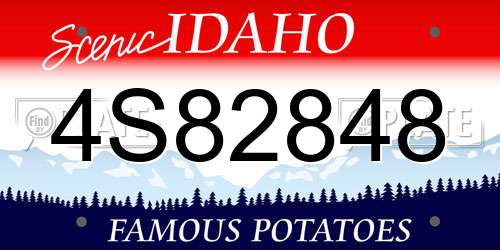 4S82848 Idaho License Plate