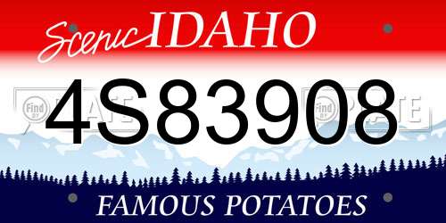 4S83908 Idaho License Plate