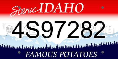 4S97282 Idaho License Plate