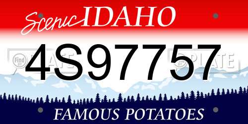 4S97757 Idaho License Plate