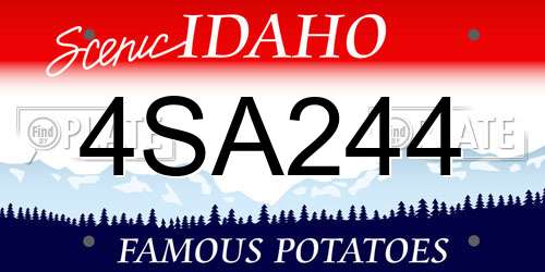 4SA244 Idaho License Plate