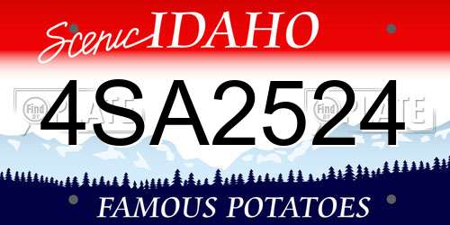 4SA2524 Idaho License Plate