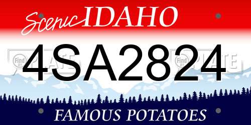 4SA2824 Idaho License Plate