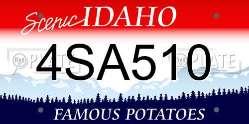 4SA510 Idaho License Plate