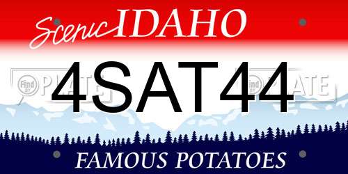 4SAT44 Idaho License Plate