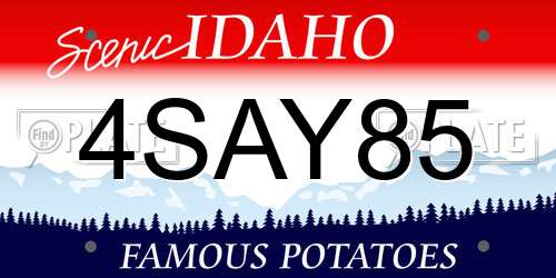 4SAY85 Idaho License Plate