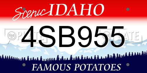 4SB955 Idaho License Plate