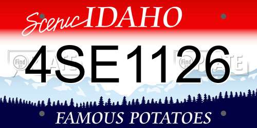 4SE1126 Idaho License Plate